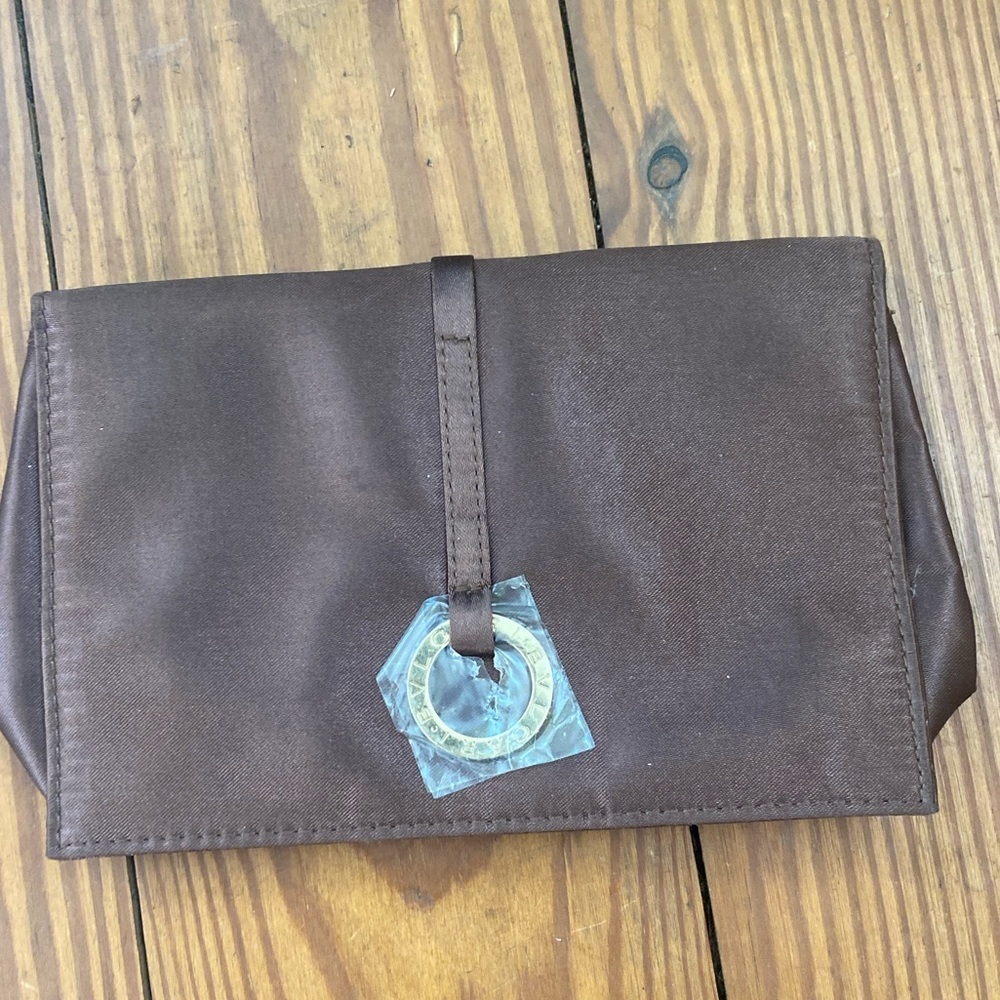 Bulgari Chocolate Brown Travel Clutch